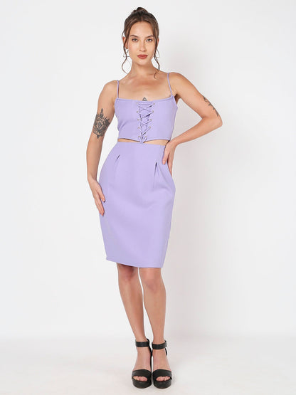 Pastel Buttercup Purple Corset Dress